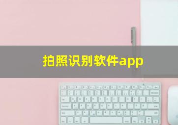 拍照识别软件app