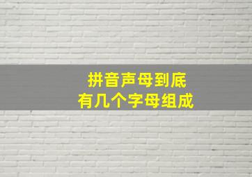 拼音声母到底有几个字母组成