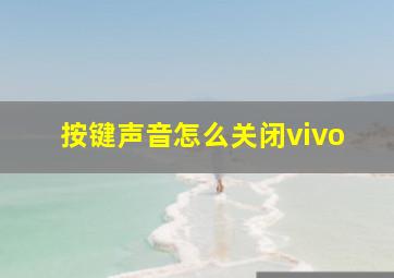 按键声音怎么关闭vivo