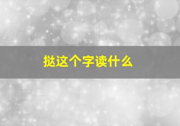 挞这个字读什么