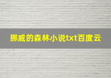 挪威的森林小说txt百度云