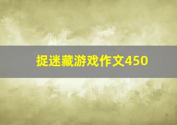 捉迷藏游戏作文450