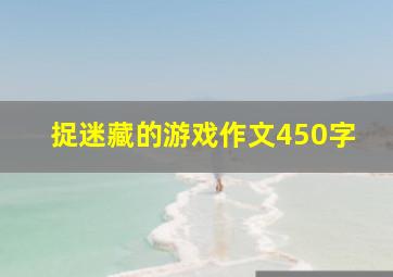 捉迷藏的游戏作文450字