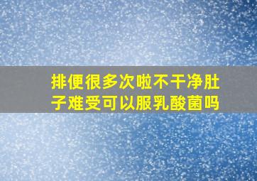 排便很多次啦不干净肚子难受可以服乳酸菌吗