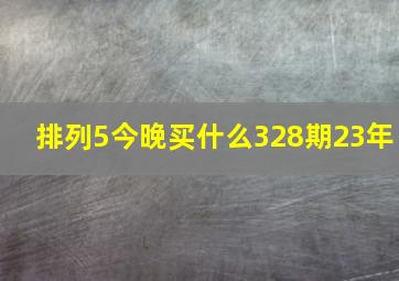 排列5今晚买什么328期23年