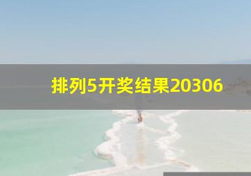 排列5开奖结果20306