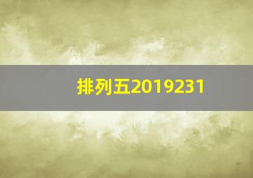 排列五2019231