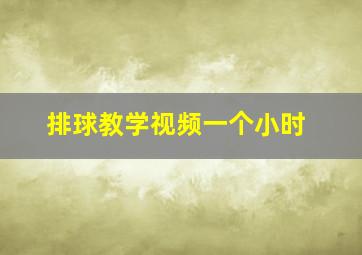 排球教学视频一个小时