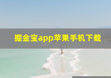 掘金宝app苹果手机下载