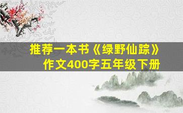 推荐一本书《绿野仙踪》作文400字五年级下册