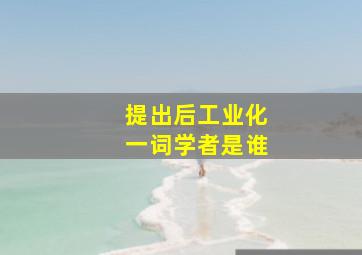 提出后工业化一词学者是谁