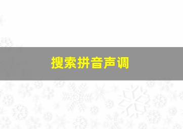 搜索拼音声调