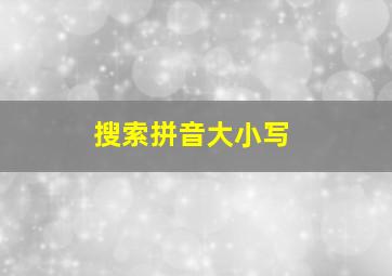 搜索拼音大小写