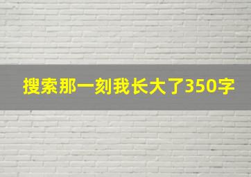 搜索那一刻我长大了350字