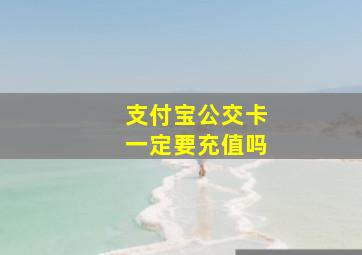 支付宝公交卡一定要充值吗