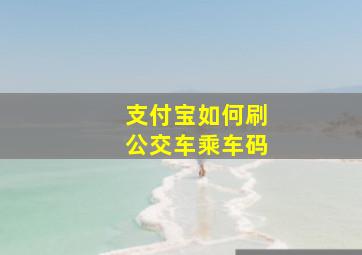 支付宝如何刷公交车乘车码