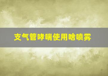 支气管哮喘使用啥喷雾