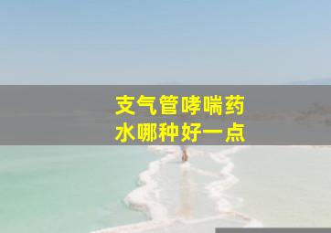 支气管哮喘药水哪种好一点