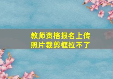 教师资格报名上传照片裁剪框拉不了