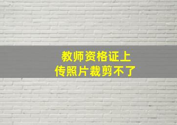 教师资格证上传照片裁剪不了