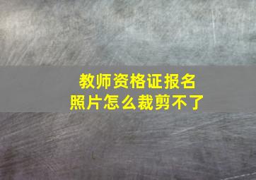 教师资格证报名照片怎么裁剪不了