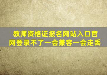 教师资格证报名网站入口官网登录不了一会兼容一会走丢