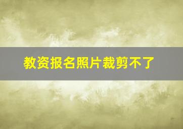 教资报名照片裁剪不了