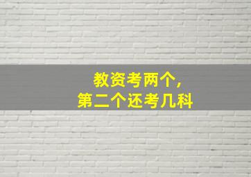 教资考两个,第二个还考几科