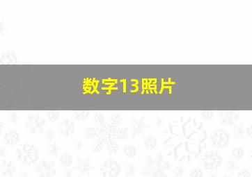 数字13照片