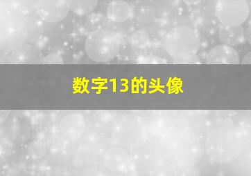 数字13的头像