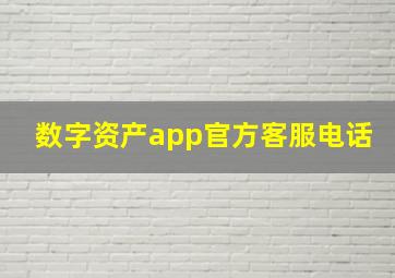 数字资产app官方客服电话