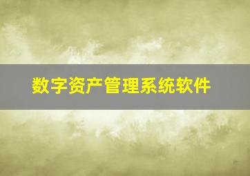 数字资产管理系统软件