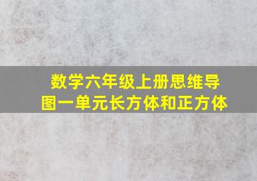 数学六年级上册思维导图一单元长方体和正方体