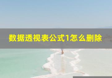 数据透视表公式1怎么删除