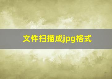 文件扫描成jpg格式