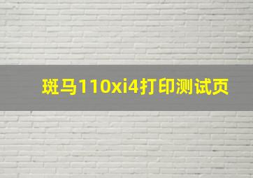 斑马110xi4打印测试页