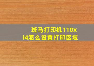 斑马打印机110xi4怎么设置打印区域