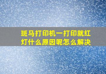 斑马打印机一打印就红灯什么原因呢怎么解决