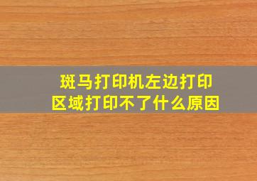 斑马打印机左边打印区域打印不了什么原因