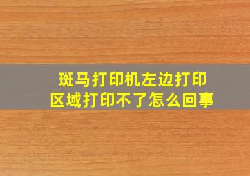 斑马打印机左边打印区域打印不了怎么回事