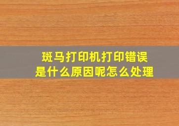 斑马打印机打印错误是什么原因呢怎么处理