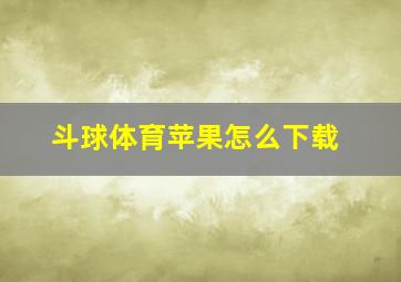 斗球体育苹果怎么下载