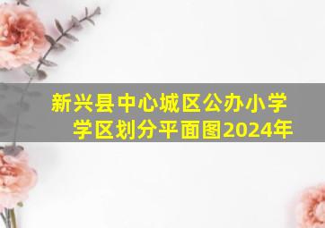 新兴县中心城区公办小学学区划分平面图2024年