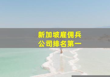 新加坡雇佣兵公司排名第一