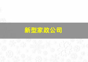 新型家政公司