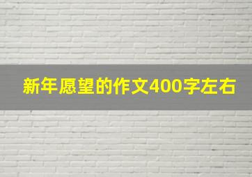 新年愿望的作文400字左右