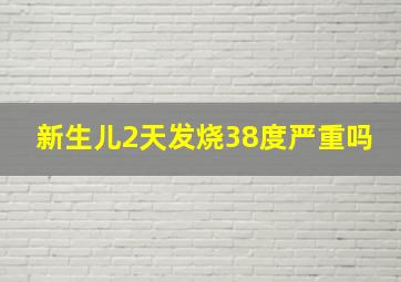 新生儿2天发烧38度严重吗