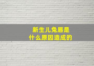 新生儿兔唇是什么原因造成的