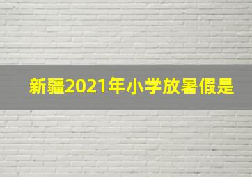 新疆2021年小学放暑假是