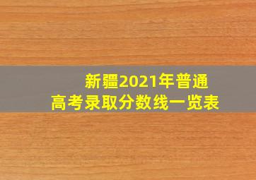 新疆2021年普通高考录取分数线一览表